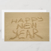 Frohes neues Jahr in Sand Briefpapier (Vorne/Hinten)