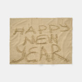 Frohes neues Jahr in Sand Fleecedecke (Vorderseite (Horizontal))