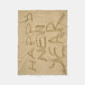 Frohes neues Jahr in Sand Fleecedecke (Vorderseite)