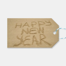 Frohes neues Jahr in Sand Geschenkanhänger