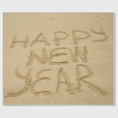 Frohes neues Jahr in Sand Geschenkpapier (Flach)