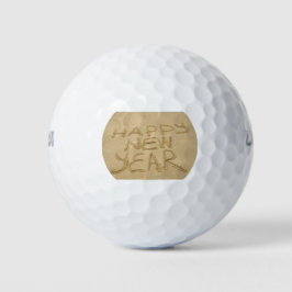 Frohes neues Jahr in Sand Golfball