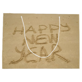 Frohes neues Jahr in Sand Große Geschenktüte