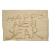 Frohes neues Jahr in Sand Kissenbezug (Vorderseite)