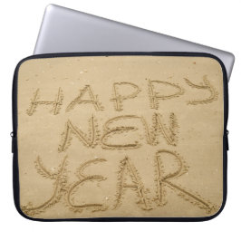 Frohes neues Jahr in Sand Laptopschutzhülle