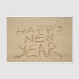 Frohes neues Jahr in Sand Seidenpapier