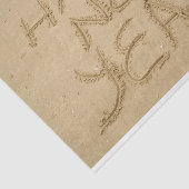 Frohes neues Jahr in Sand Seidenpapier (Ausschnitt)