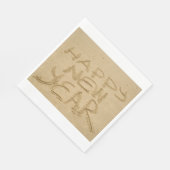 Frohes neues Jahr in Sand Serviette (Ecke)