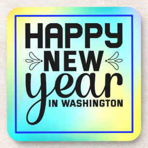 Frohes Neues Jahr in Washington-54688 Getränkeuntersetzer