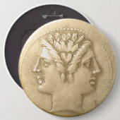 Frohes neues Jahr — Janus Coin Button (Vorne & Hinten)