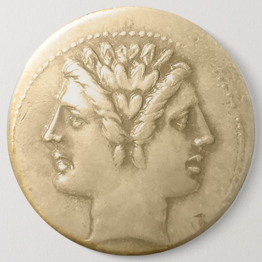 Frohes neues Jahr — Janus Coin Button (Vorderseite)