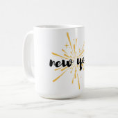 Frohes neues Jahr Kaffeepause Tasse (Vorderseite Links)
