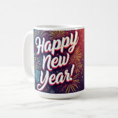 Frohes neues Jahr Kaffeetasse (Vorderseite Links)