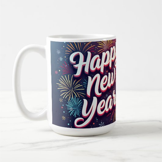 Frohes neues Jahr Kaffeetasse (Links)