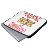 Frohes neues Jahr Laptopschutzhülle (Vorne Knopf)