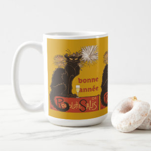 Frohes Neues Jahr Le Chat Noir Kaffeetasse