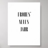 Frohes Neues Jahr - minimalistic typography poster (Vorne)