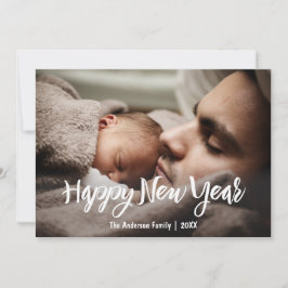 Frohes Neues Jahr mit Foto Feiertagskarte