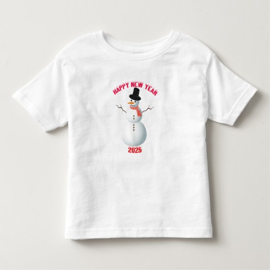 Frohes neues Jahr mit SnowMan 2025 Kleinkind T-shirt (Vorderseite)