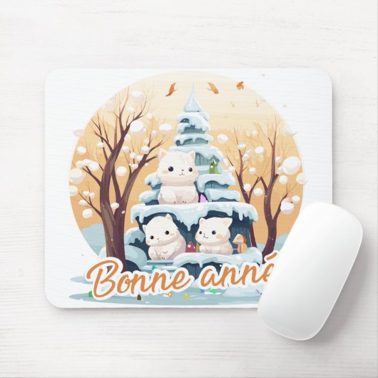 Frohes neues Jahr Mousepad (Mit Mouse)