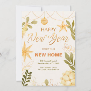 Frohes neues Jahr nach Ankündigung neuer Zuhause