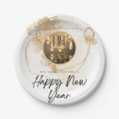 Frohes neues Jahr Pappteller (Vorderseite)