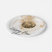 Frohes neues Jahr Pappteller (Schrägansicht)