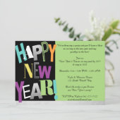 Frohes neues Jahr Party Einladung (Stehend Vorderseite)