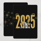 Frohes neues Jahr - Party Einladung (Vorne/Hinten)