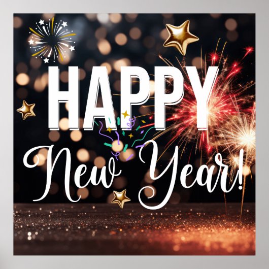 Frohes Neues Jahr Poster (Vorne)