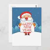 Frohes neues Jahr Postkarte (Vorne/Hinten)