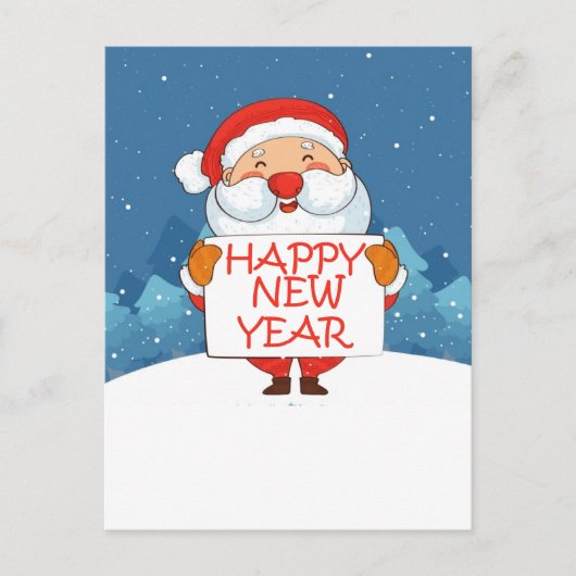 Frohes neues Jahr Postkarte (Vorderseite)