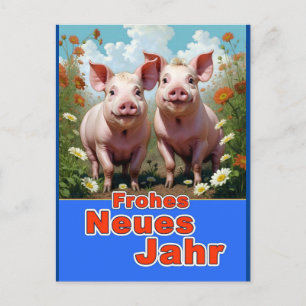 frohes neues jahr postkarte