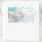 Frohes neues Jahr Rechteckiger Aufkleber (Tasche)