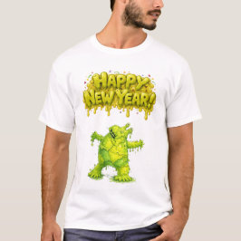 Frohes neues Jahr Schleim-Monster T-Shirt