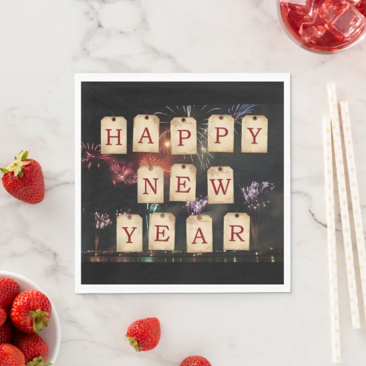 Frohes Neues Jahr Serviette (Beispiel)