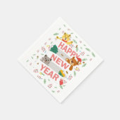 Frohes neues Jahr Serviette (Ecke)