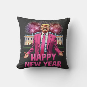 Frohes neues Jahr Silvester Trump Resolution 2025 Kissen