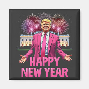 Frohes neues Jahr Silvester Trump Resolution 2025 Magnet