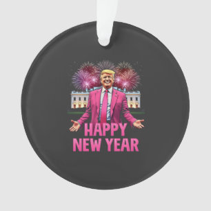 Frohes neues Jahr Silvester Trump Resolution 2025 Ornament