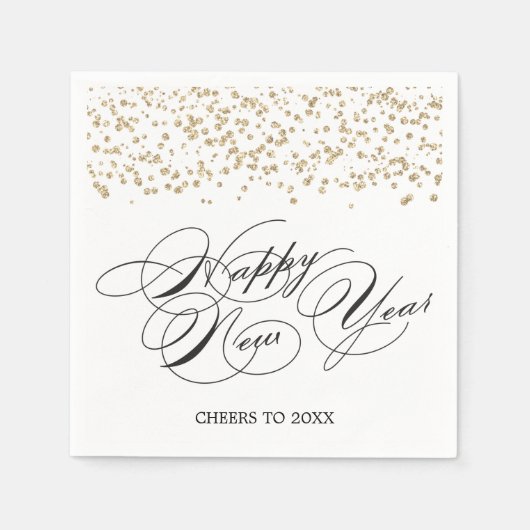 Frohes neues Jahr - Silvesterabend Party Napkins Serviette (Vorderseite)