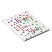 Frohes Neues Jahr, Silvesterfest-Muster Notizblock (angewinkelt)