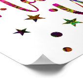 Frohes Neues Jahr, Silvesterfest-Muster Poster (Ecke)