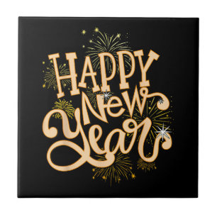 Frohes Neues Jahr Silvesterparty Frauen Männer Fam Fliese
