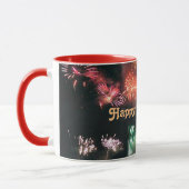 Frohes Neues Jahr, spektakuläre Feuerwerke, Tasse (Links)