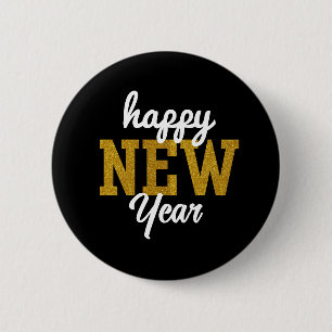 Frohes Neues Jahr T-Shirt Button