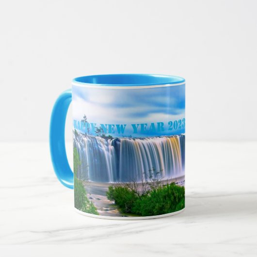 Frohes neues Jahr - Tasse 2023 (Vorderseite Links)