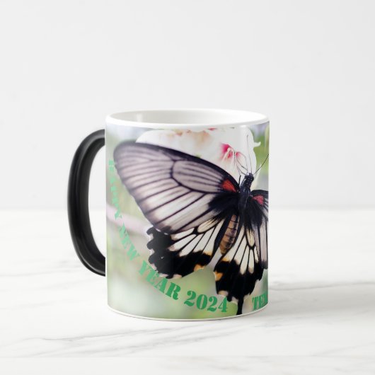 Frohes neues Jahr - Tasse 2024 (Vorderseite Links)