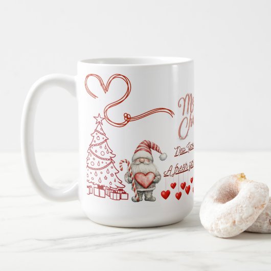 Frohes Neues Jahr Tasse – Premium-Feierdesign (Mit Donut)