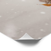 Frohes neues Jahr. Teddy-Bär. Poster (Ecke)